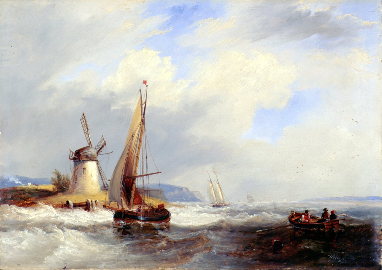 Kustscène door John Wilson Carmichael