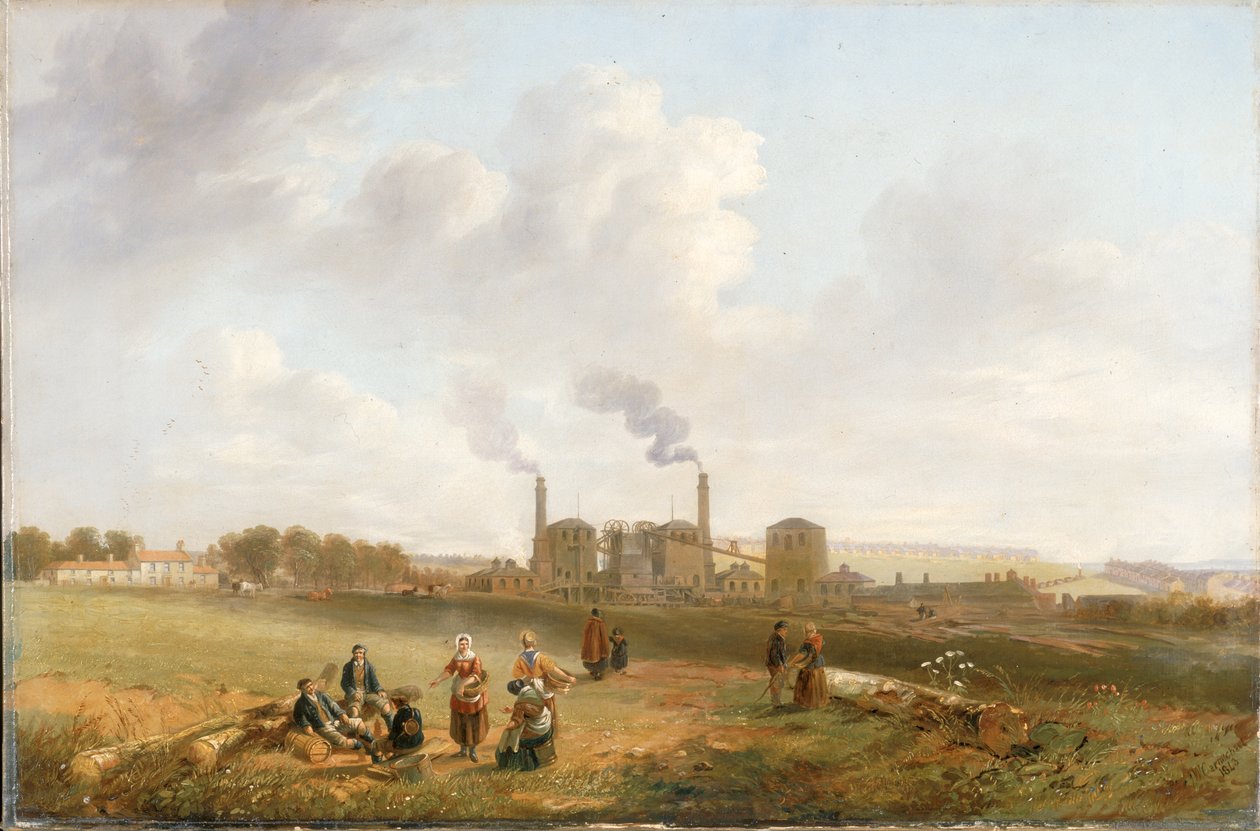Murton Colliery, 1843 door John Wilson Carmichael