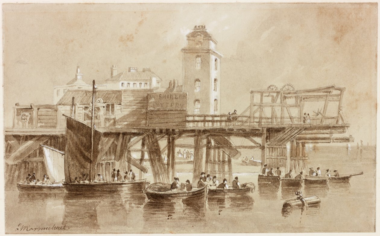 Het lage licht, North Shields door John Wilson Carmichael