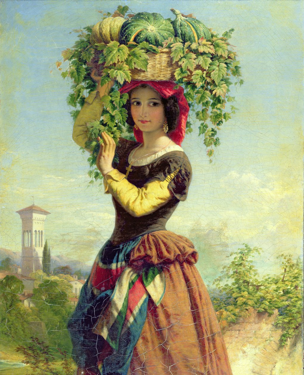 Een Italiaanse fruitverkoper door John Adam P. Houston