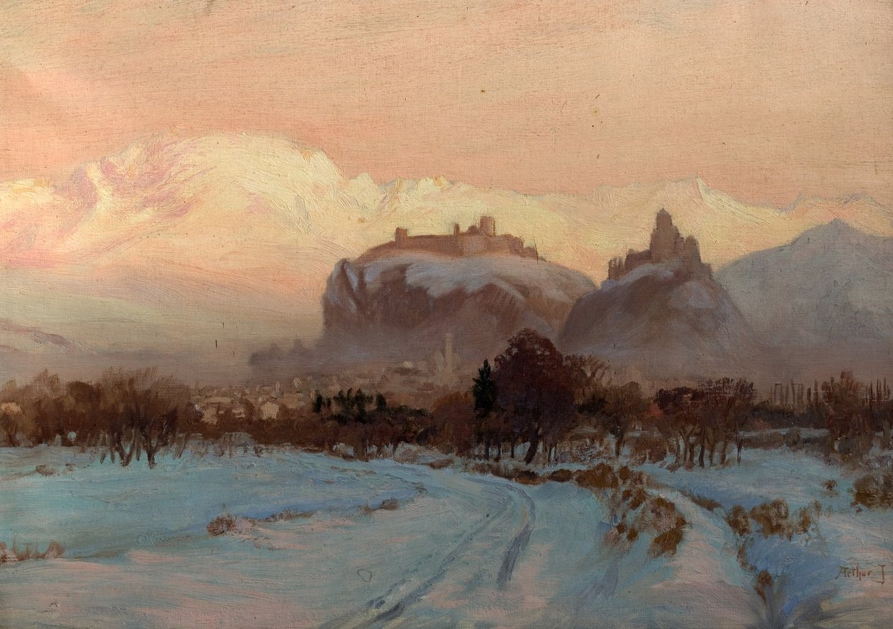 Een Winterscène door John Arthur Black