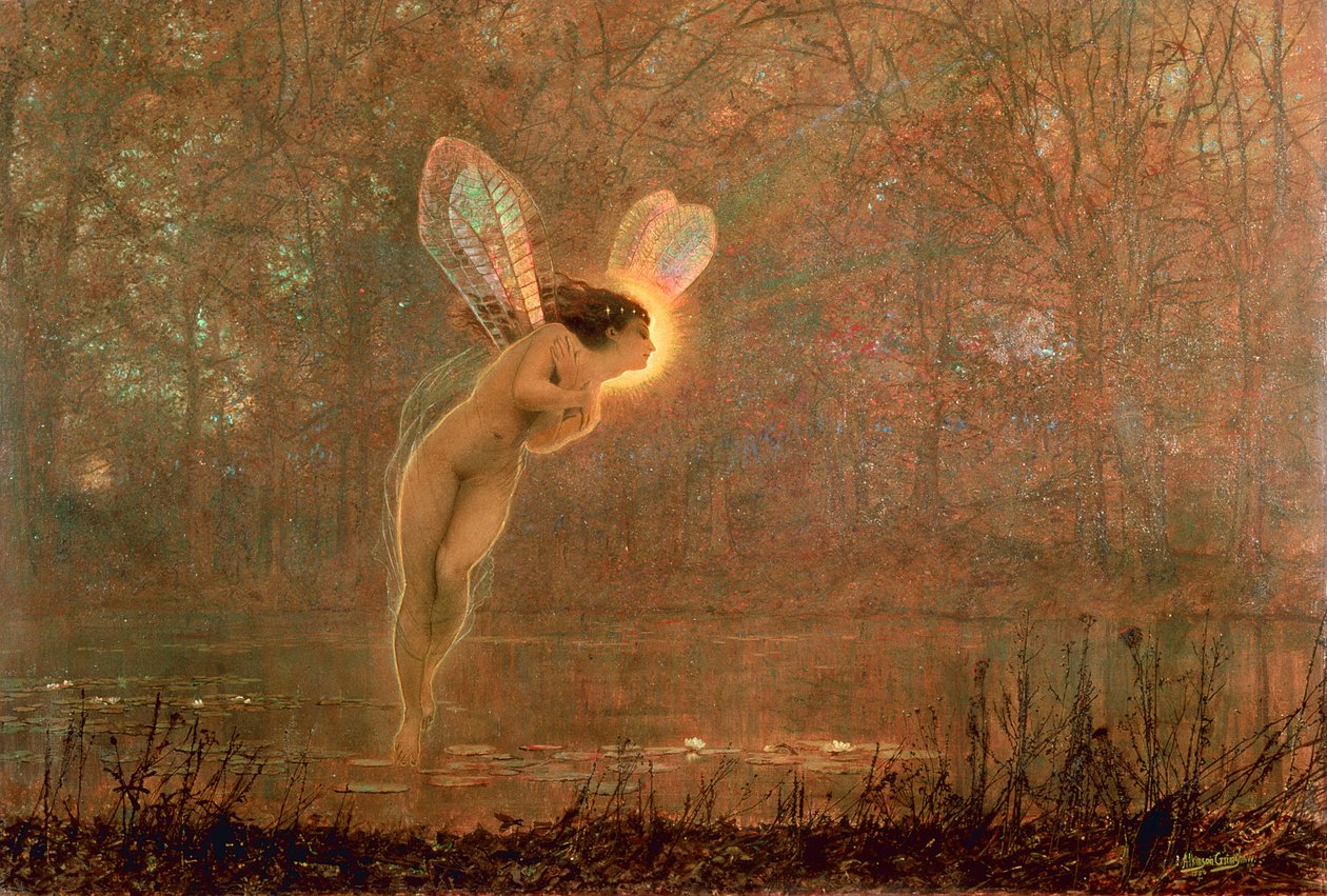 Iris door John Atkinson Grimshaw