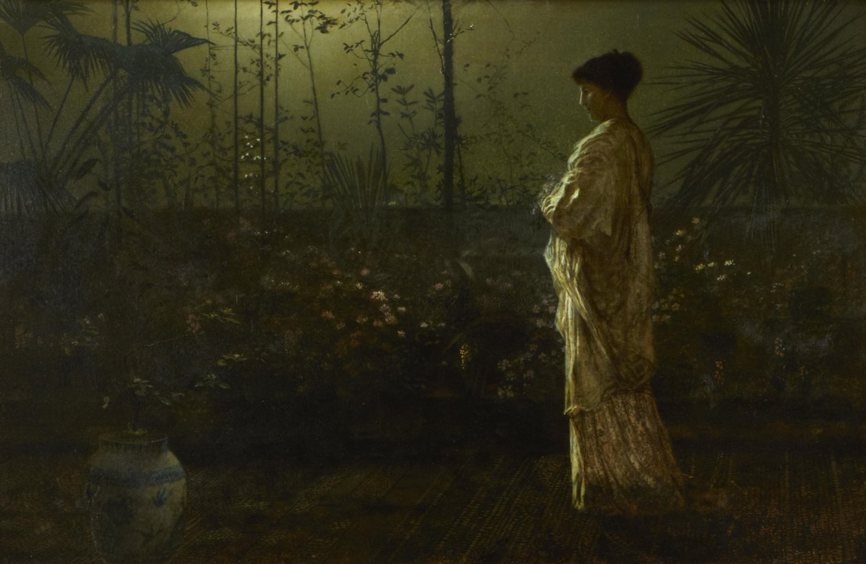 John Atkinson Grimshaw - Nachtwake door John Atkinson Grimshaw