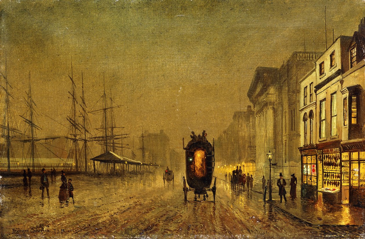 Dokken van Liverpool door John Atkinson Grimshaw