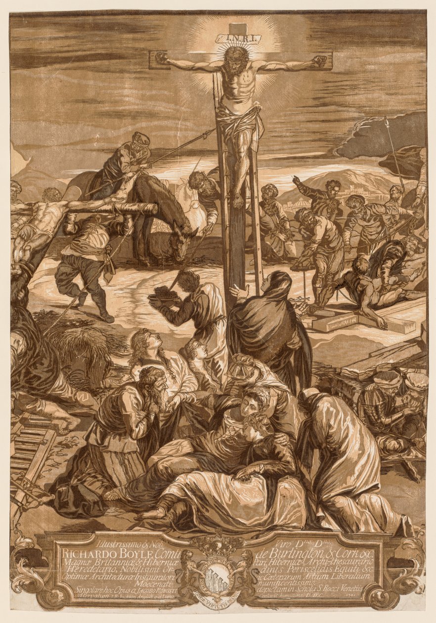 Kruisiging, 1741 door John Baptist Jackson