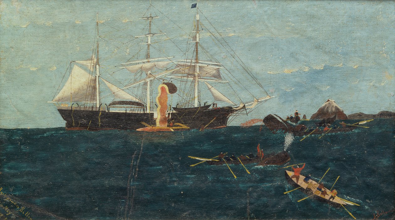 Bark Bounding Billow, ca.1892 (olieverf op doek) door John Bertoncini
