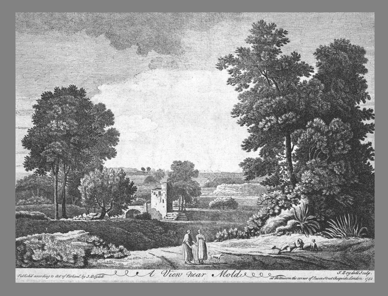 Een Uitzicht bij Mold, ca. 1752 door John Boydell