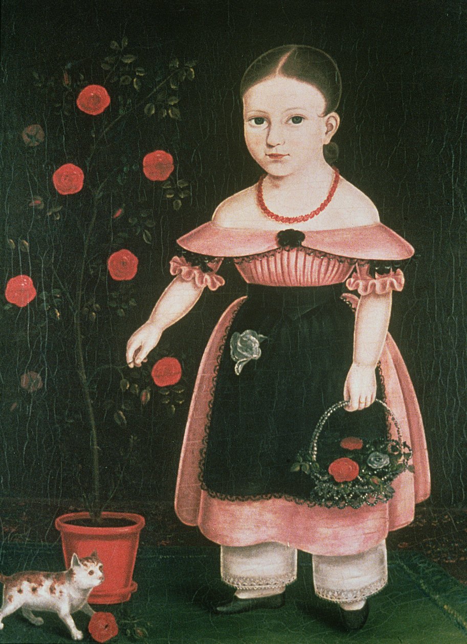 Klein meisje in lavendel, c.1840 door John Bradley