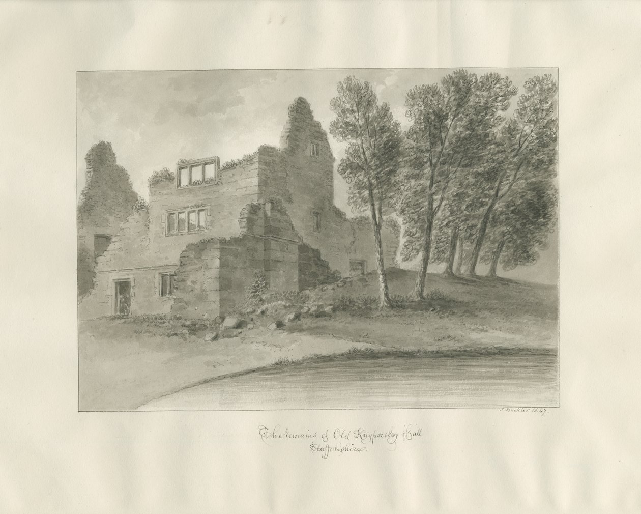 Biddulph - Knypersley Hall [oud] door John Buckler