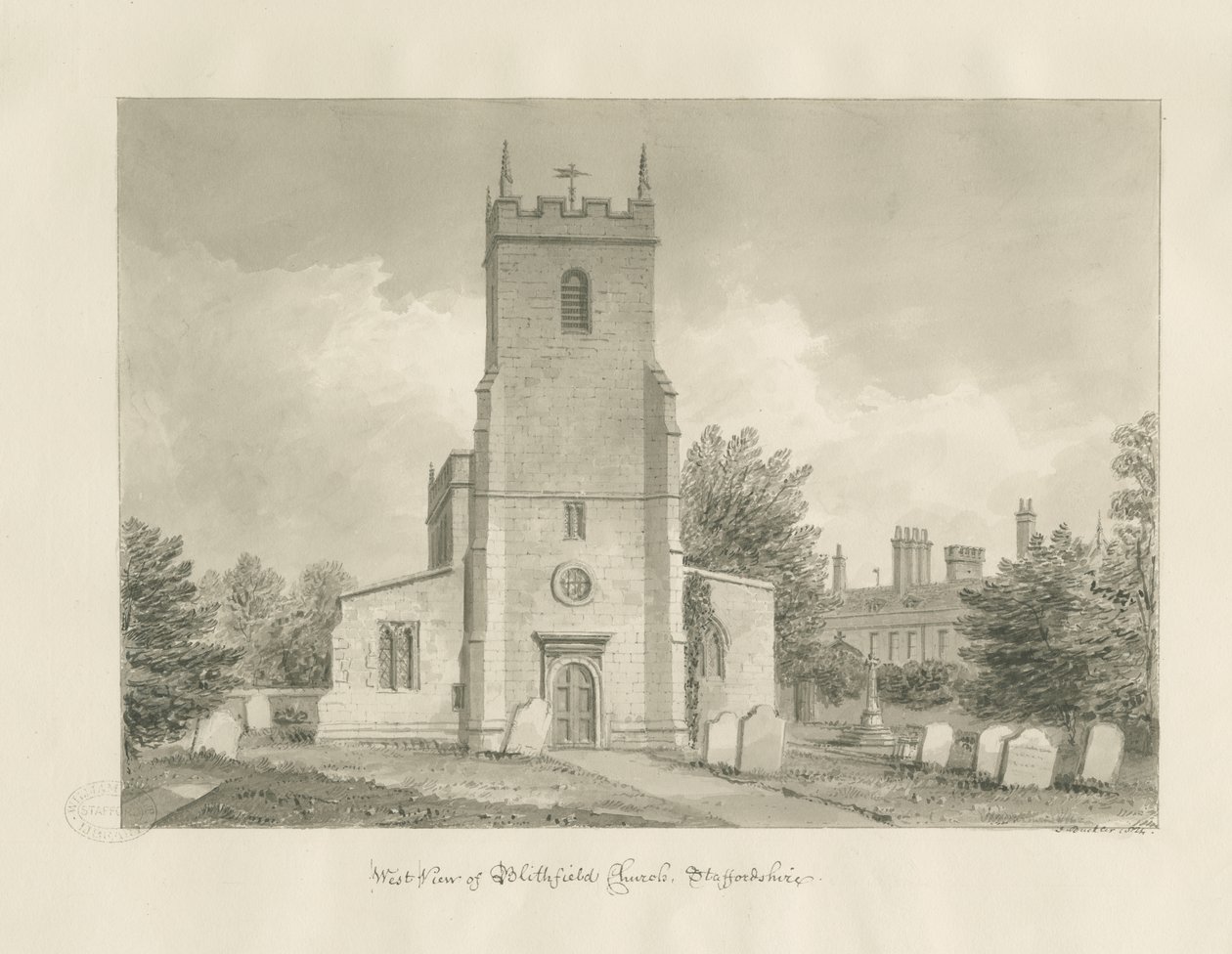 Blithfield Kerk door John Buckler