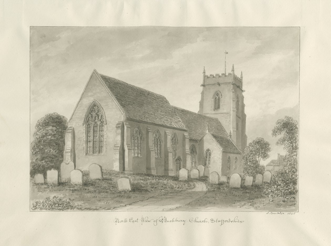 Kerk van Bushbury door John Buckler