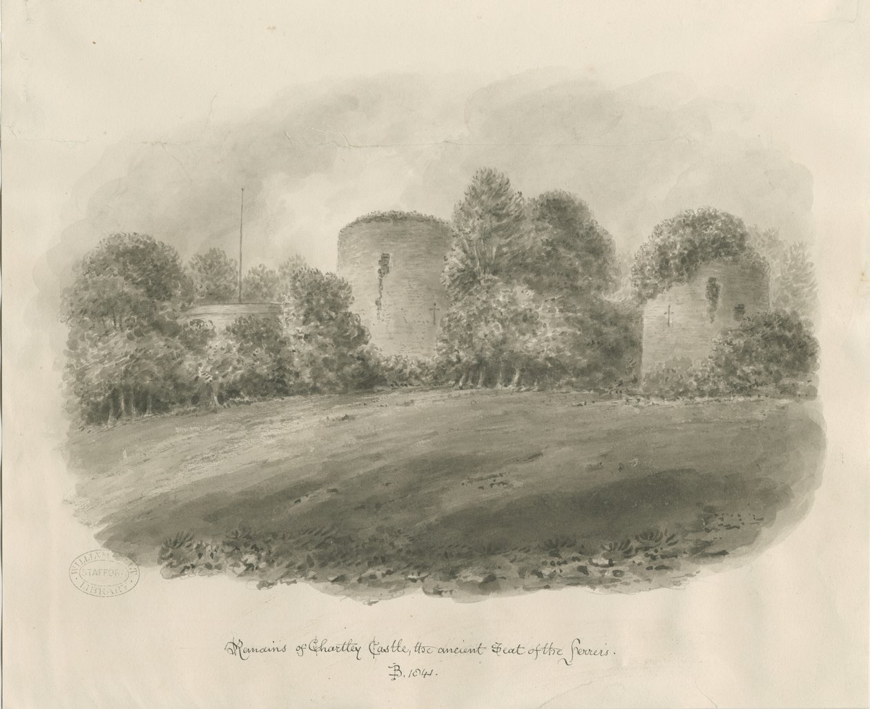 Chartley Kasteel door John Buckler