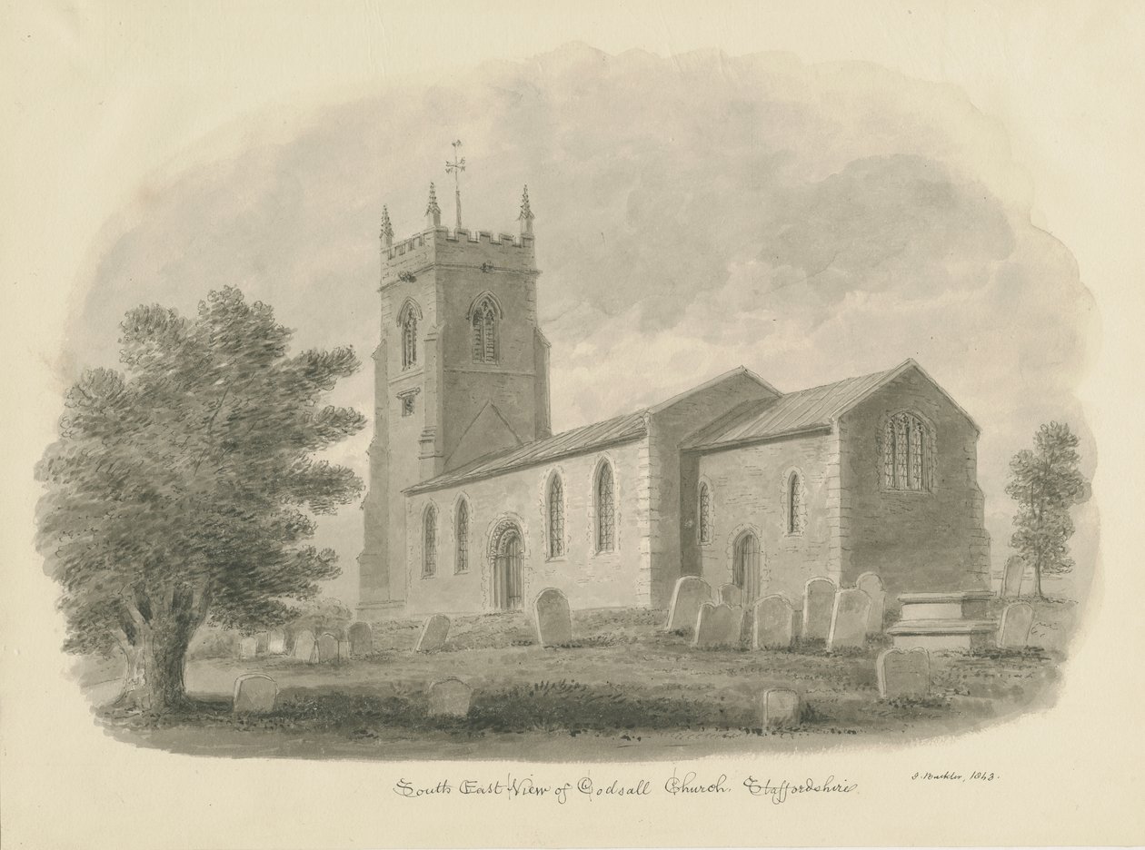 Codsall Church door John Buckler