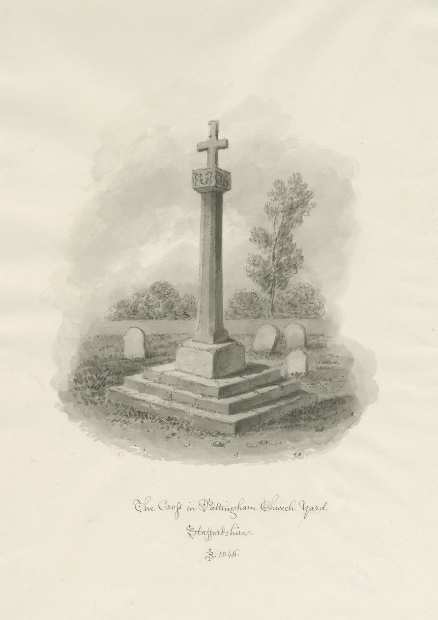 Kruis in Pattingham Kerkhof door John Buckler