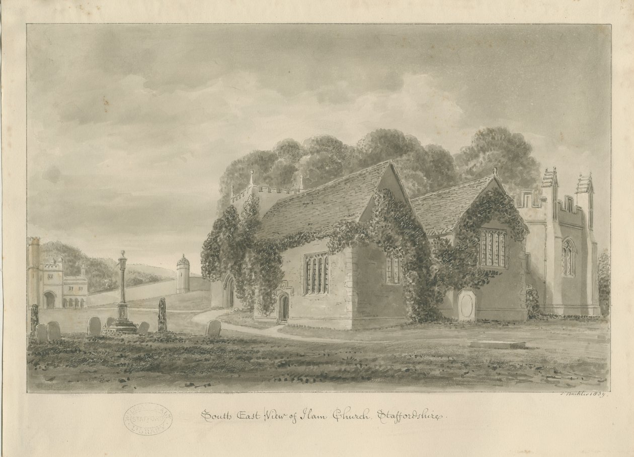 Ilam Kerk door John Buckler
