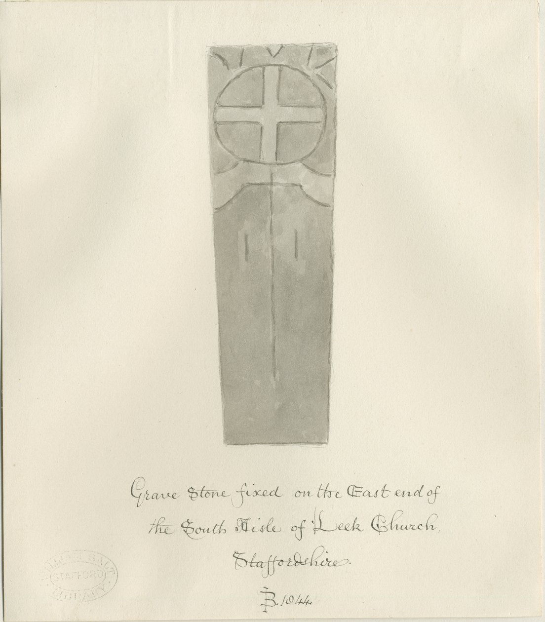 Leek Church - Grafsteen door John Buckler