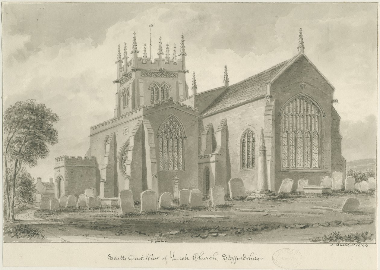 Leek Church door John Buckler