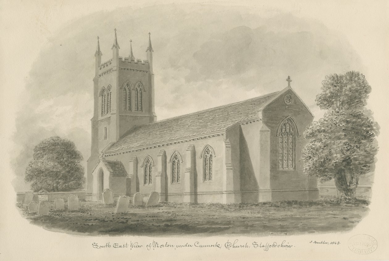 Norton Canes Kerk door John Buckler