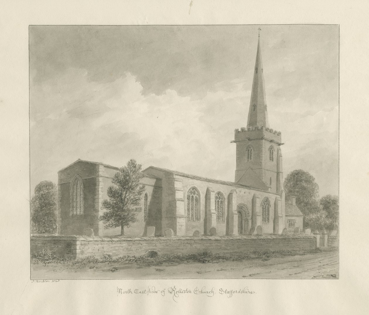 Rolleston Kerk door John Buckler