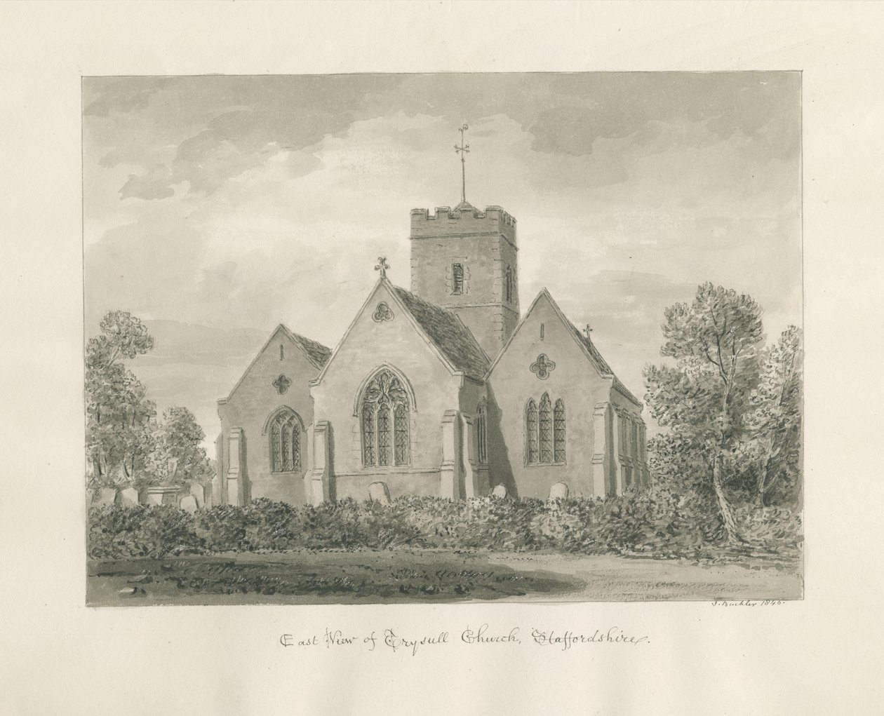 Trysull Kerk door John Buckler