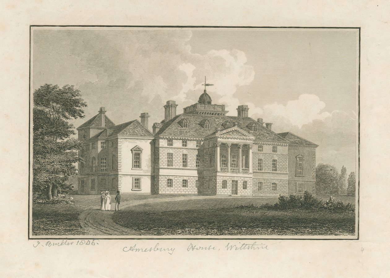 Wiltshire - Amesbury Huis door John Buckler