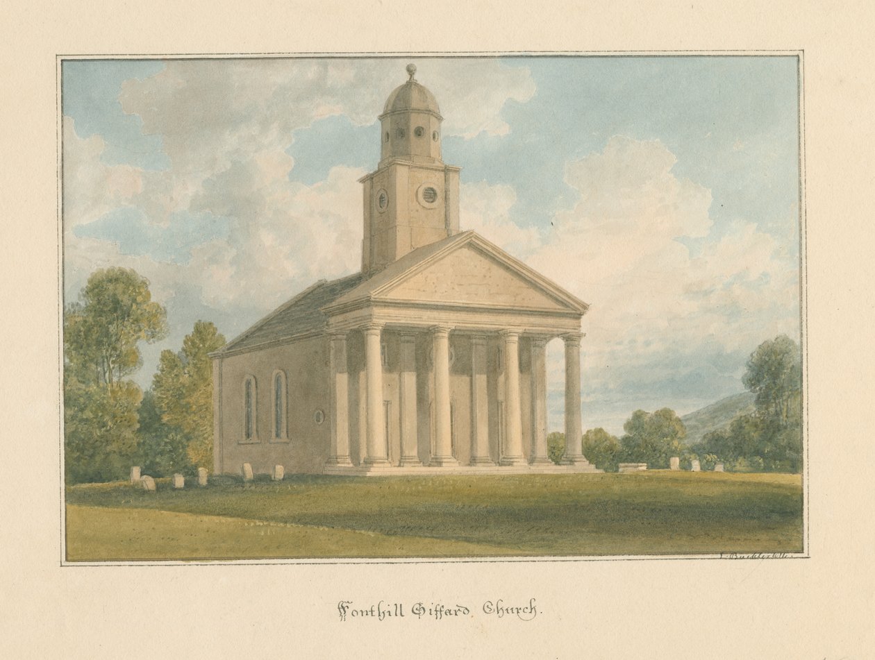 Wiltshire - Fonthill Giffard Kerk, 1811 door John Buckler