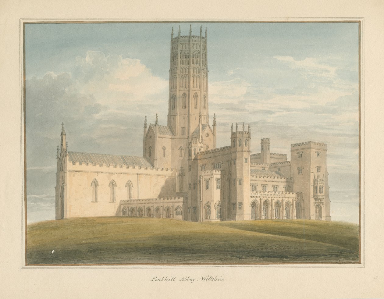Wiltshire - Fonthill Gifford Abdij, 1816 door John Buckler