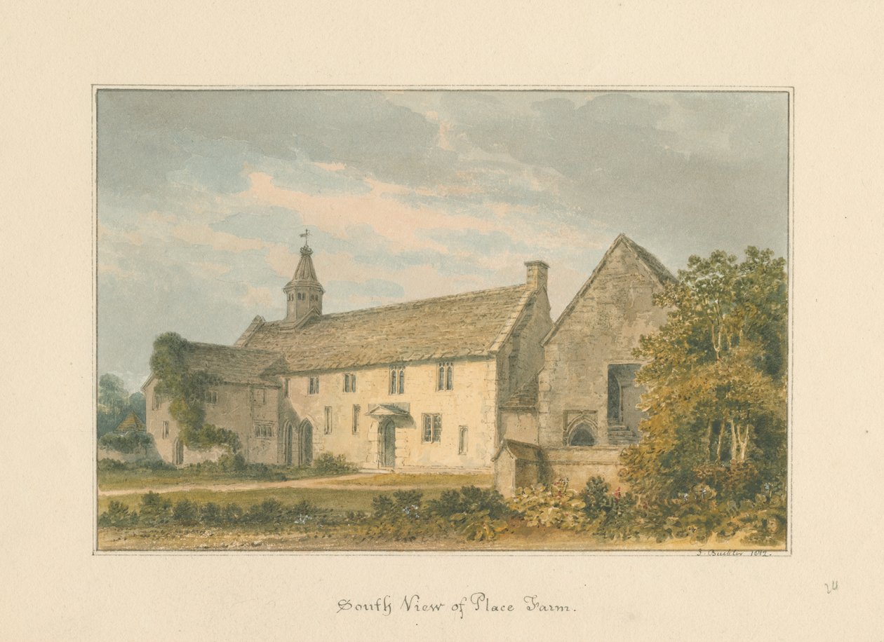 Wiltshire - Place Farm, 1812 door John Buckler