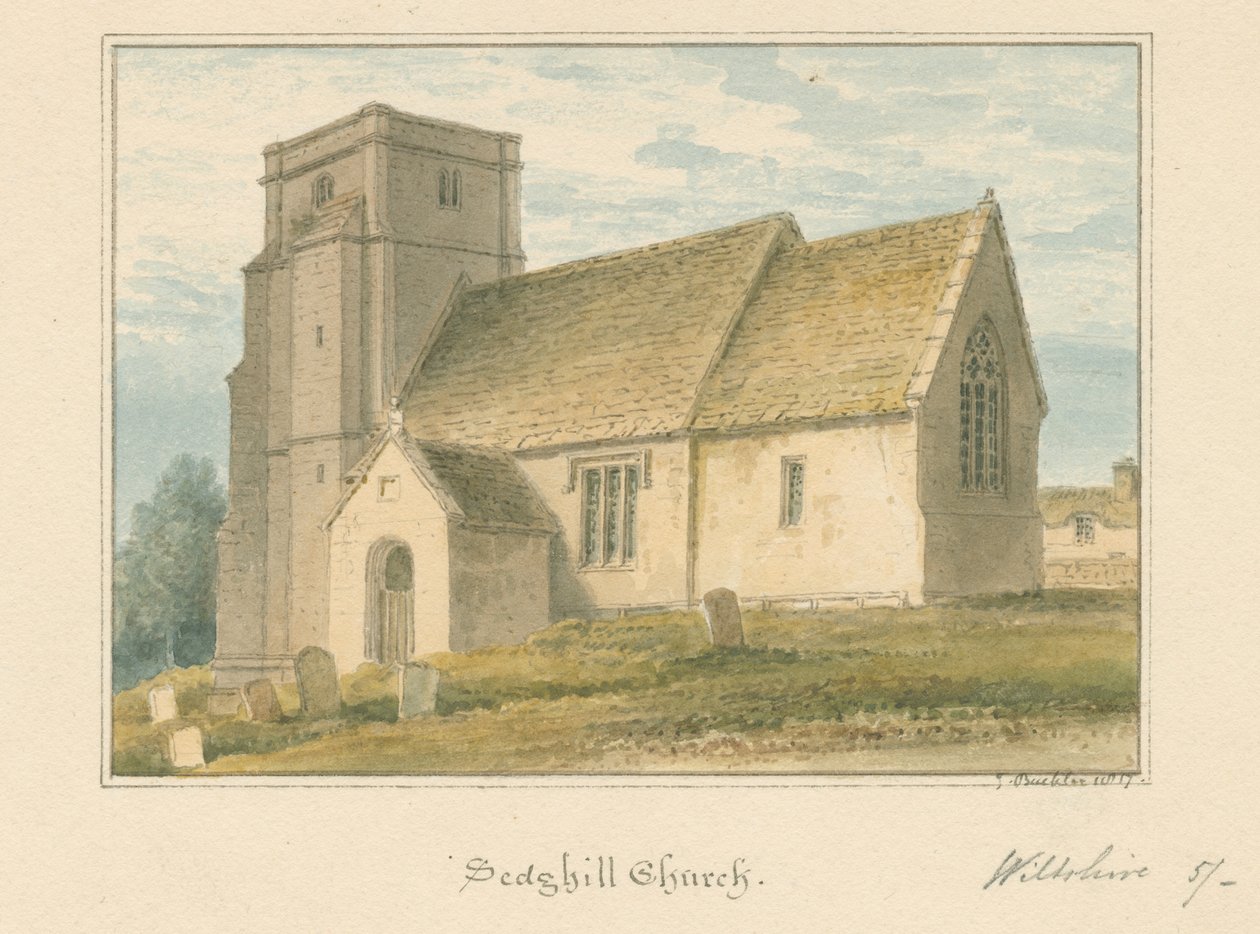 Wiltshire - Sedgehill Kerk, 1817 door John Buckler