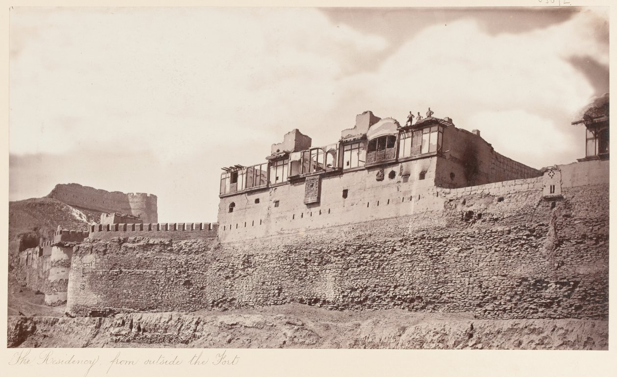 De Residentie in Kabul, 1879 door John Burke