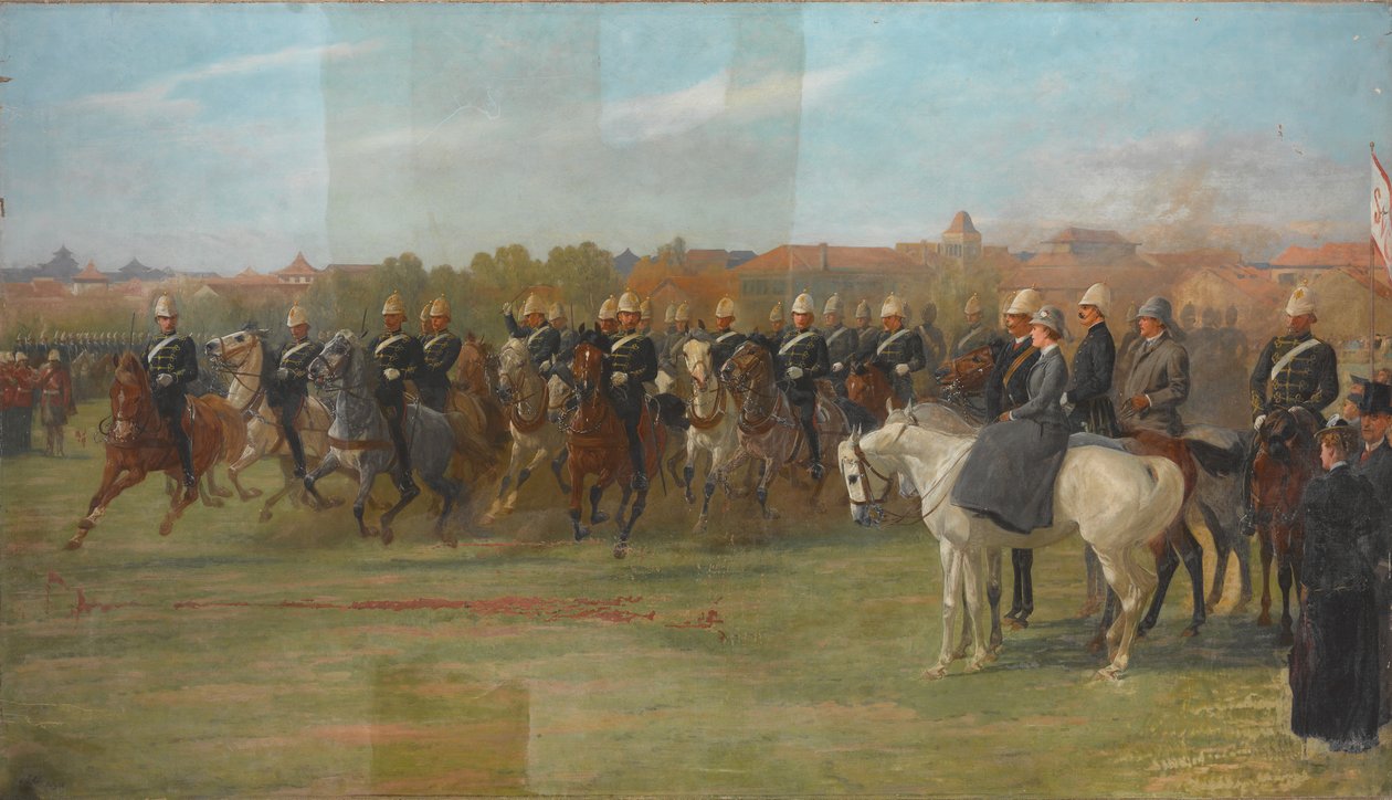 De Shanghai Vrijwilligers bij een Review, 1892 door John Charlton