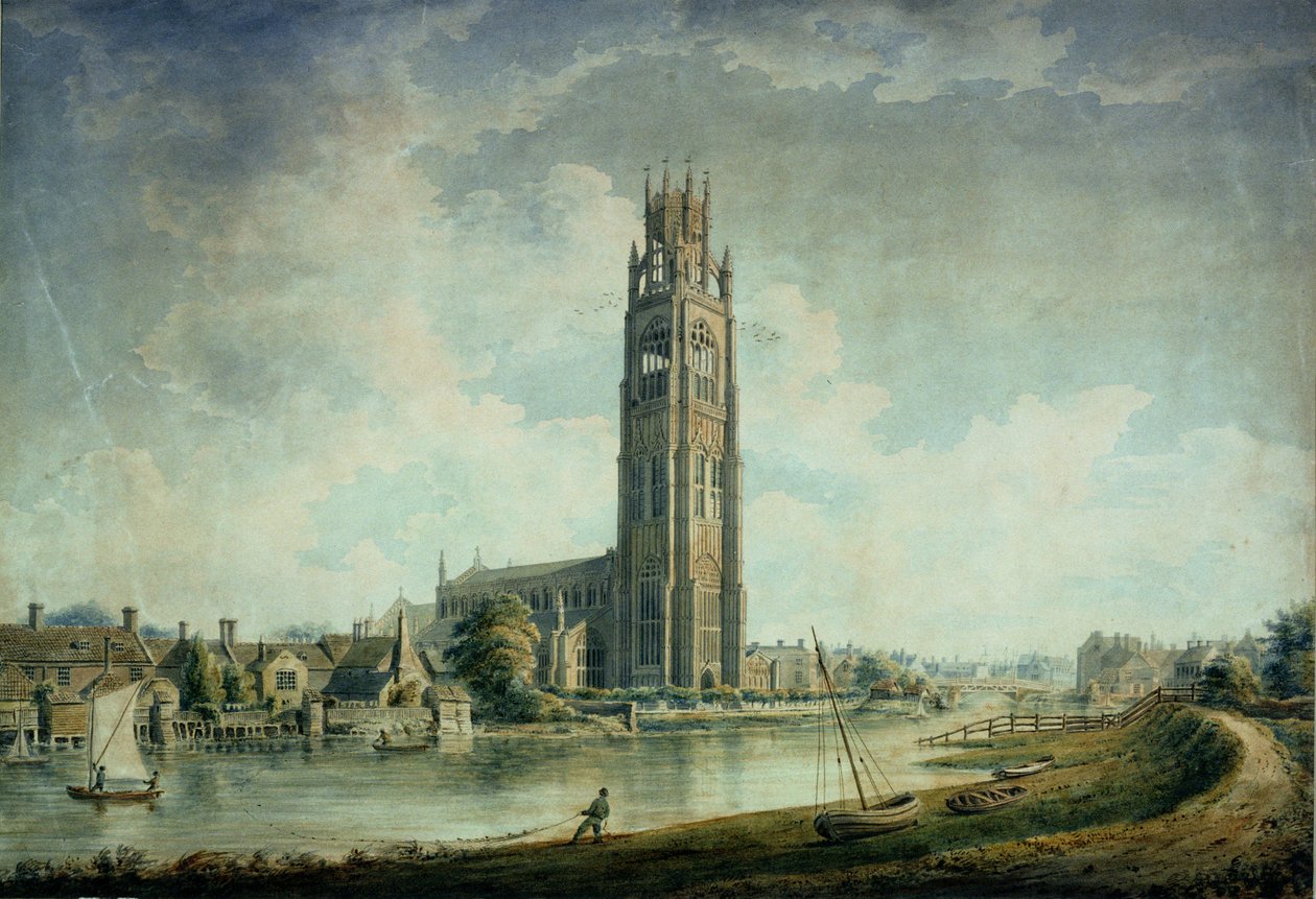 Boston Stump: uitzicht vanuit het zuidwesten door John Chessell Buckler