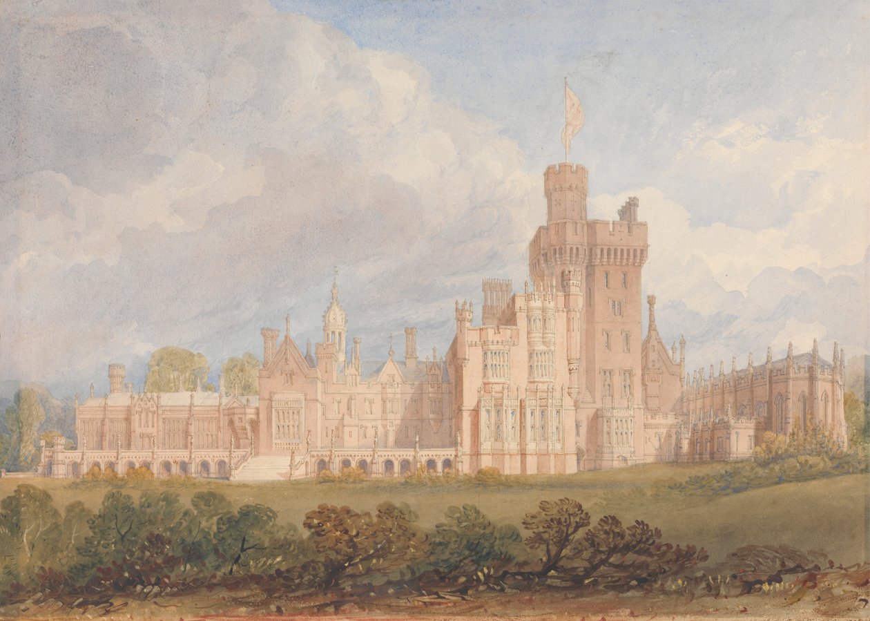 Costessy Hall, Norfolk door John Chessell Buckler