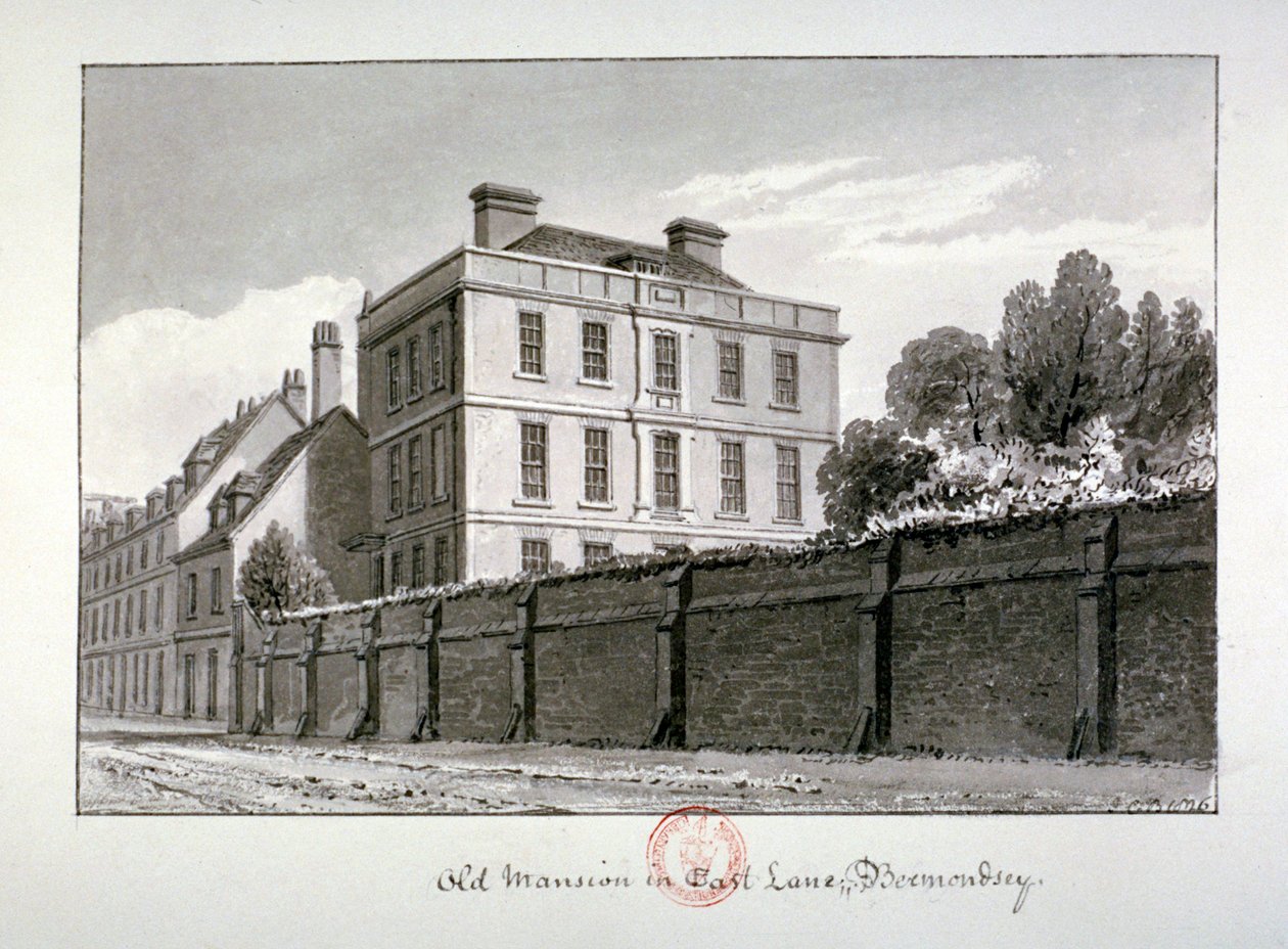 East Lane, Bermondsey, Londen, 1826 door John Chessell Buckler