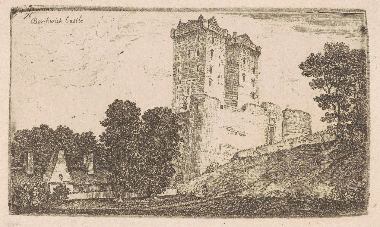 Borthwick Castle door John Clerk, of Eldin