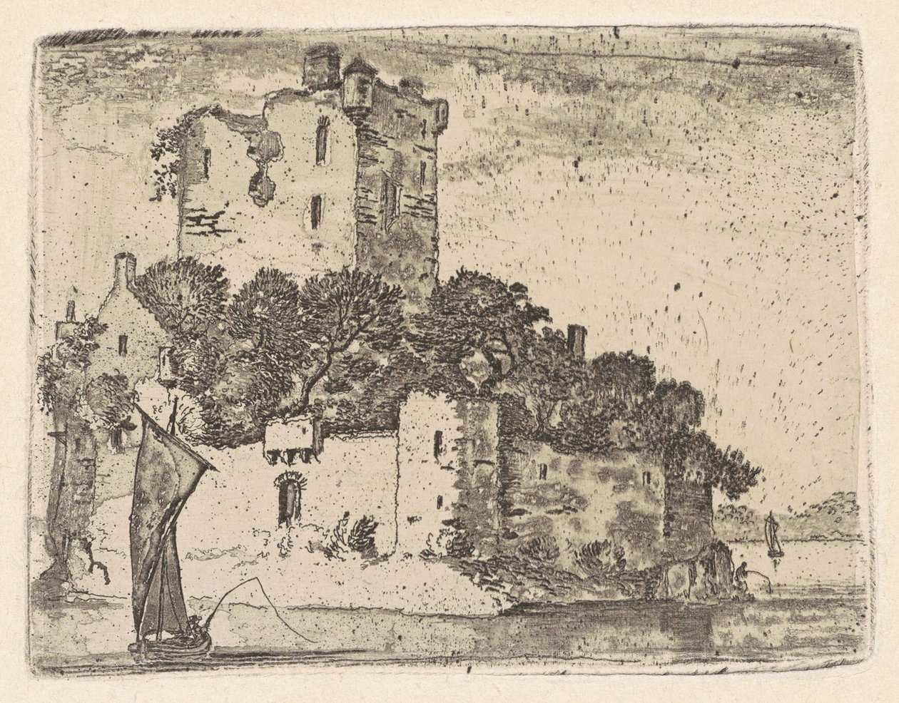 Kasteel Loch Orr door John Clerk, of Eldin