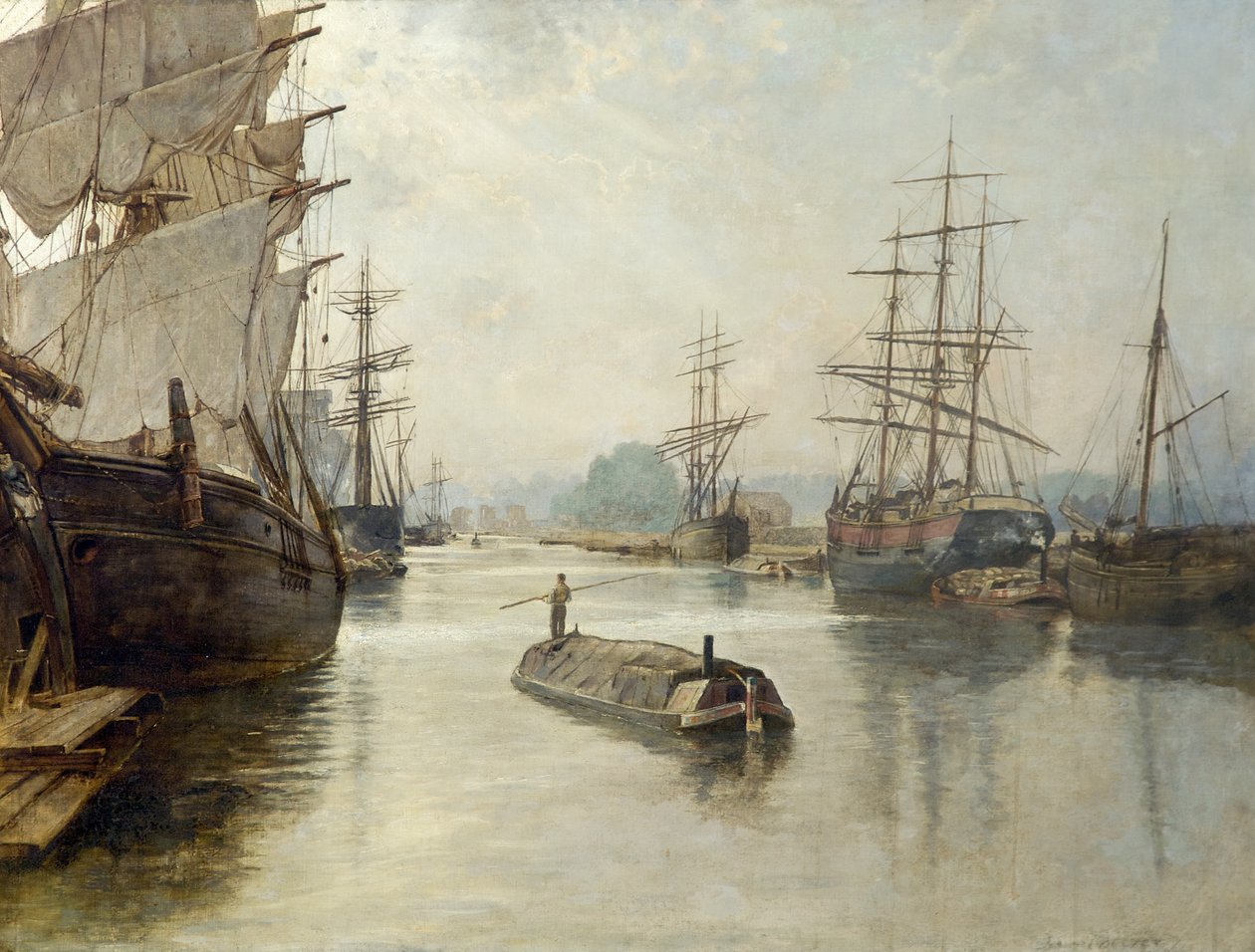 Gloucester Docks, voor 1922 door John Collier
