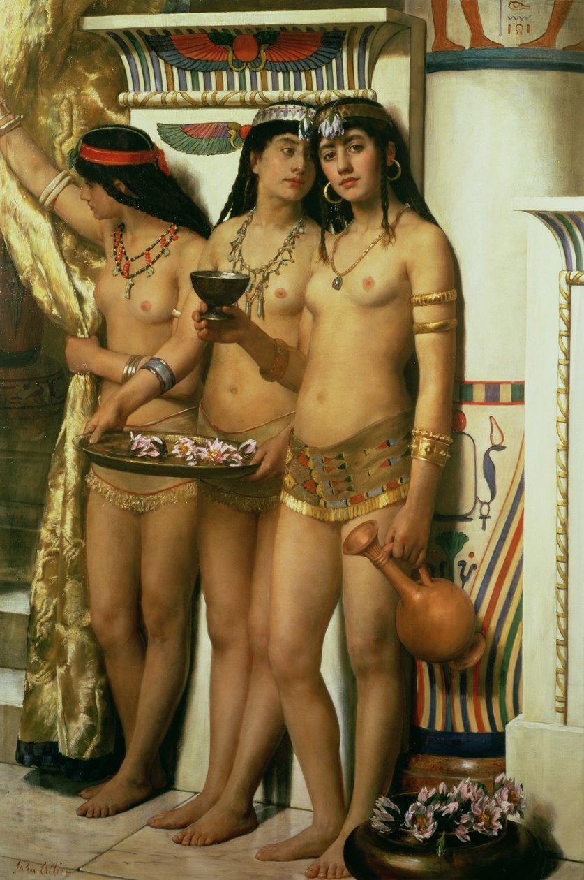 De Dienstmaagden van de Farao door John Collier