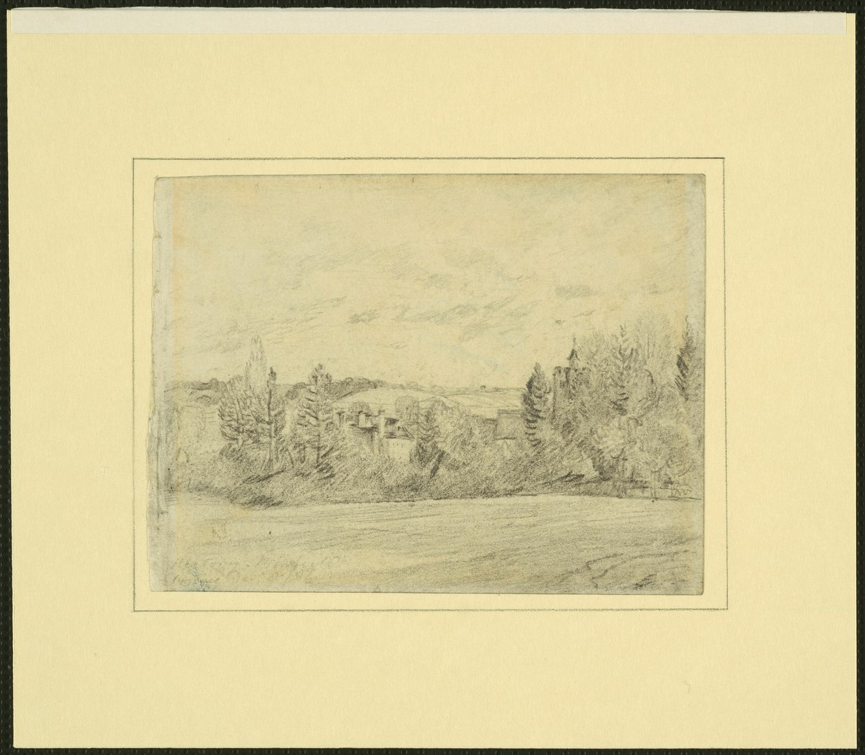 Pastorie en kerk van Binfield, Berkshire door John Constable