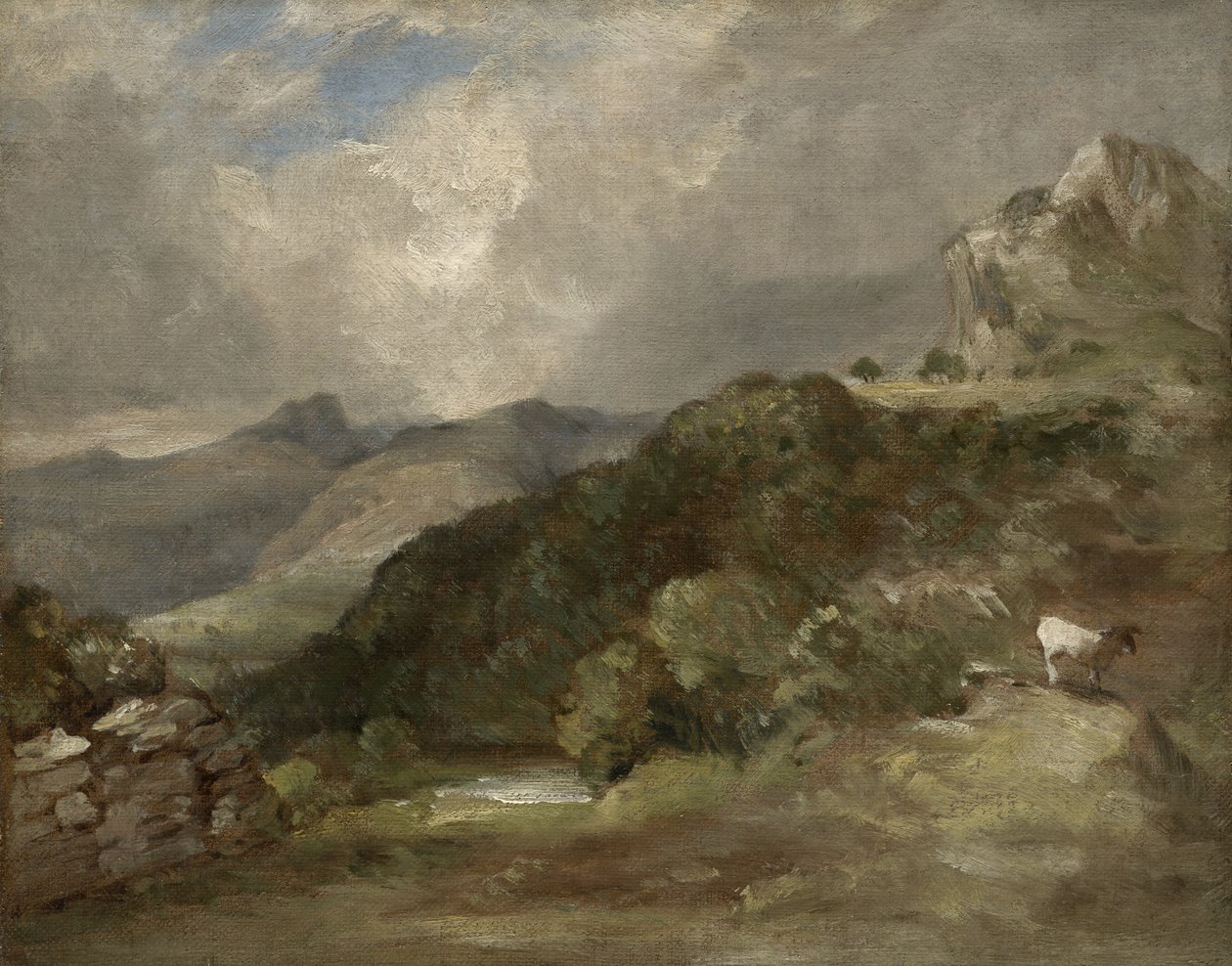 Bow Fell, Cumberland, 1807 door John Constable