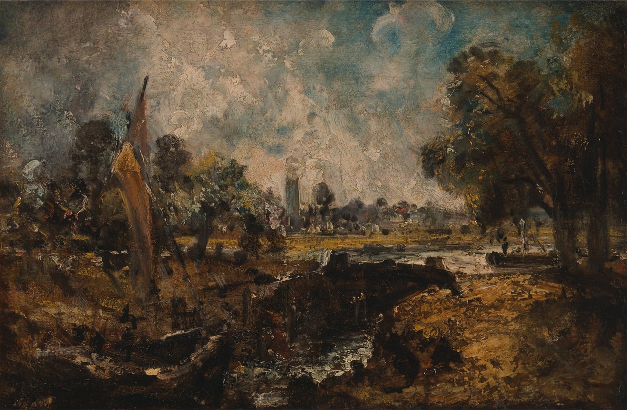 Sluis Dedham door John Constable