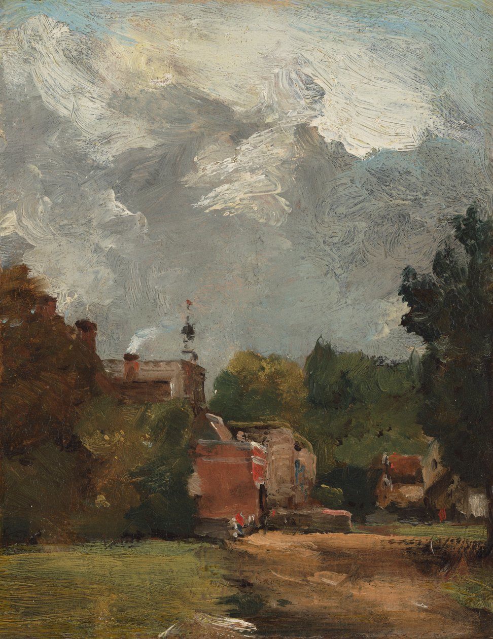 Kerk van East Bergholt door John Constable