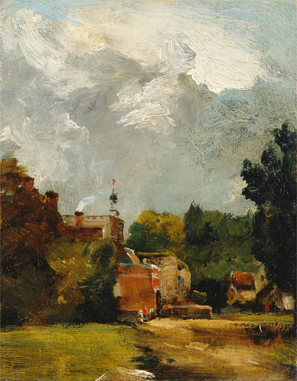 Kerk East Bergholt door John Constable