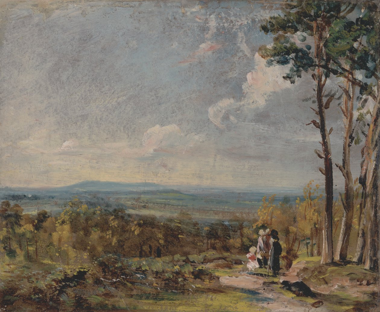 Hampstead Heath Kijkend naar Harrow door John Constable
