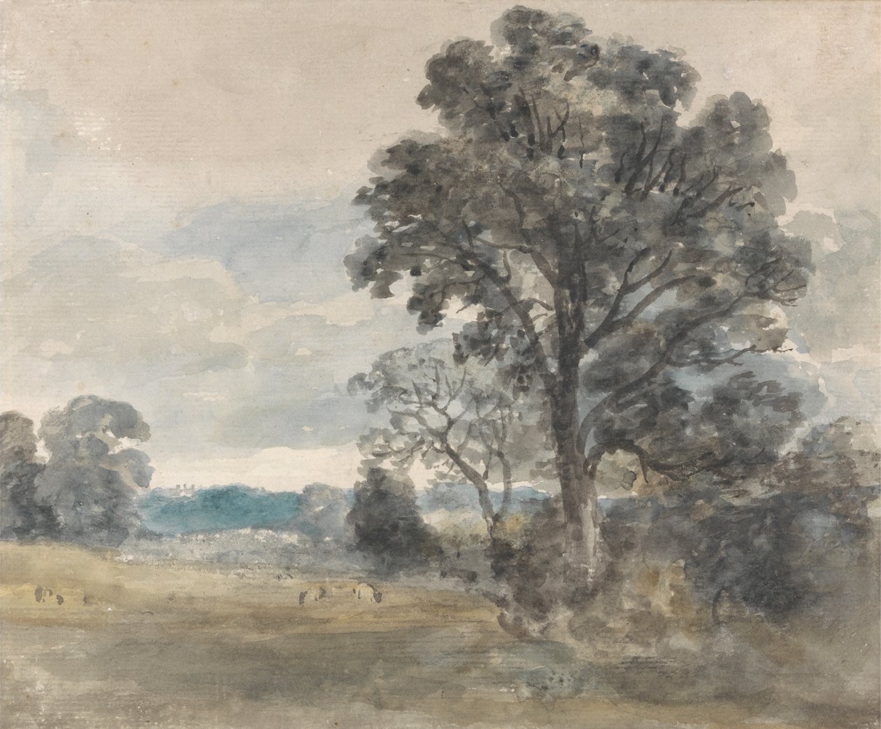 Landschap bij East Bergholt door John Constable