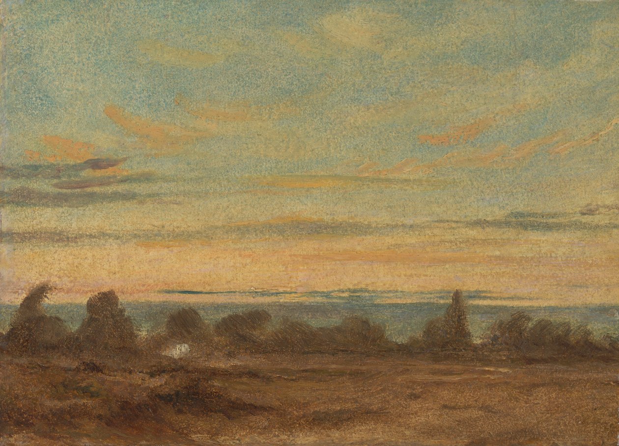 Zomer - Avondlandschap door John Constable