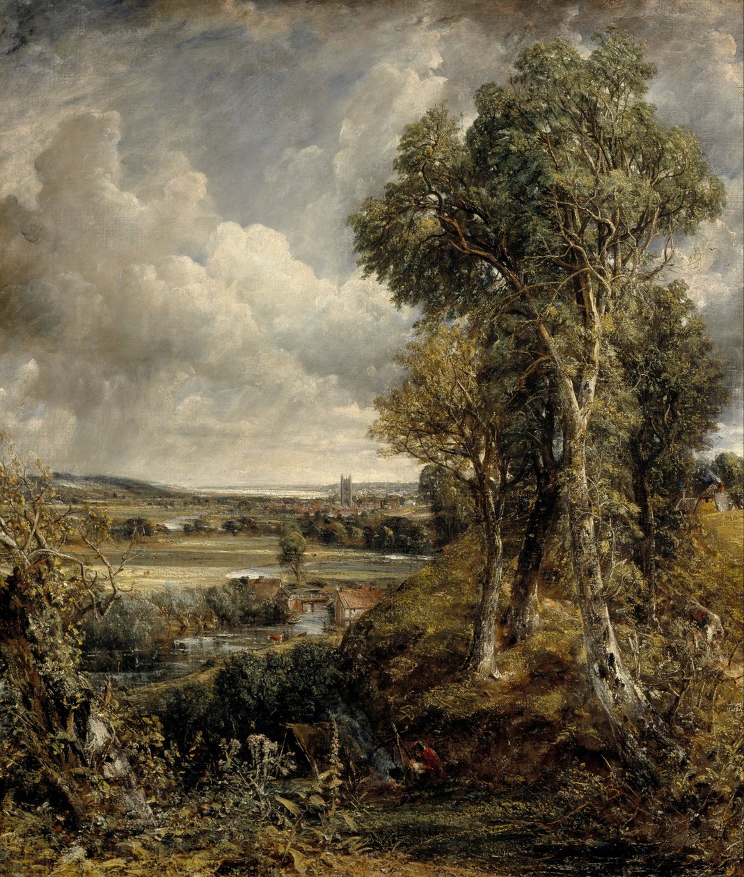 De vallei van Dedham door John Constable