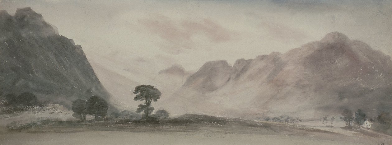 Uitzicht in Borrowdale door John Constable