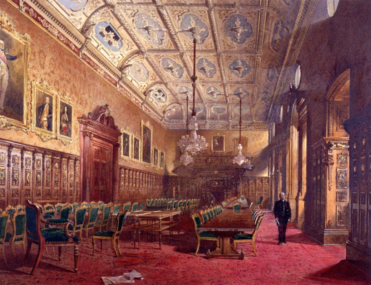 Interieur van Ironmongers Hall, Londen, 1888 door John Crowther
