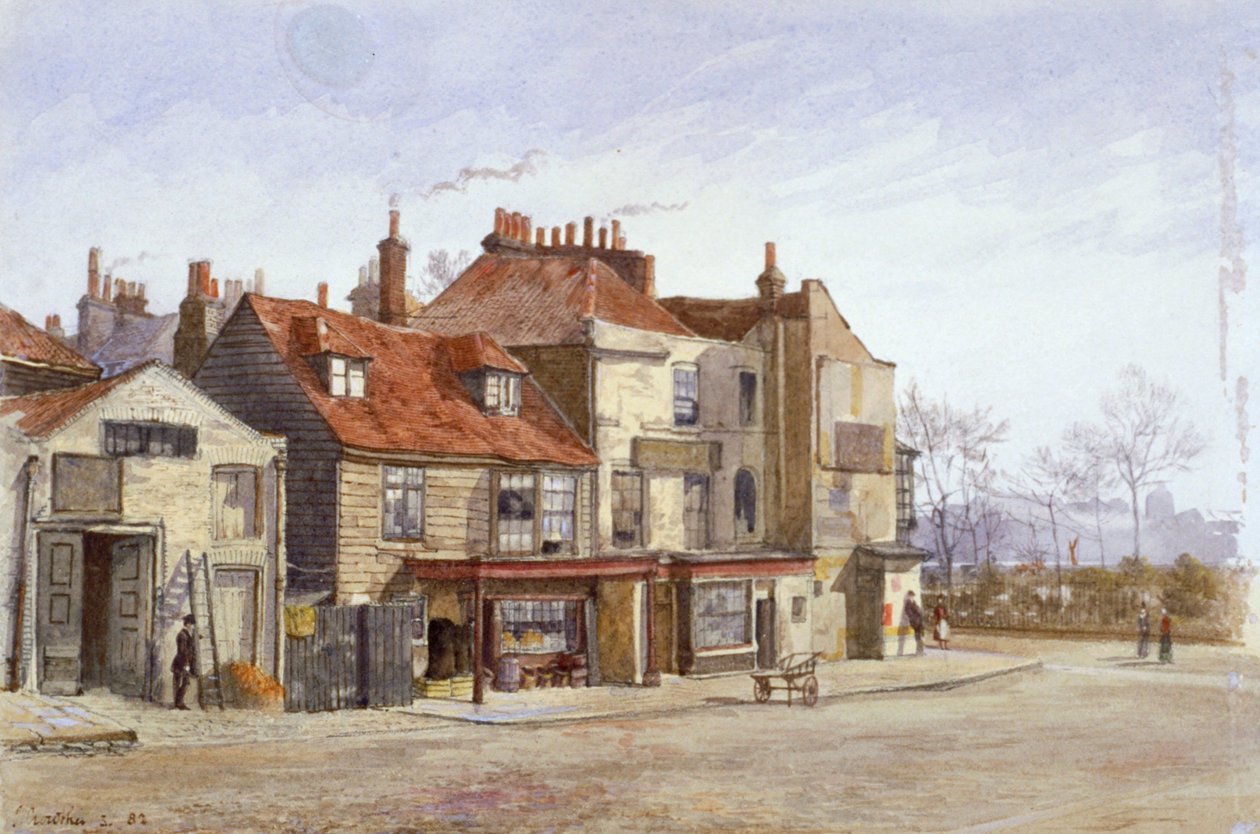 Uitzicht op Lawrence Street, Chelsea, Londen, 1882 door John Crowther
